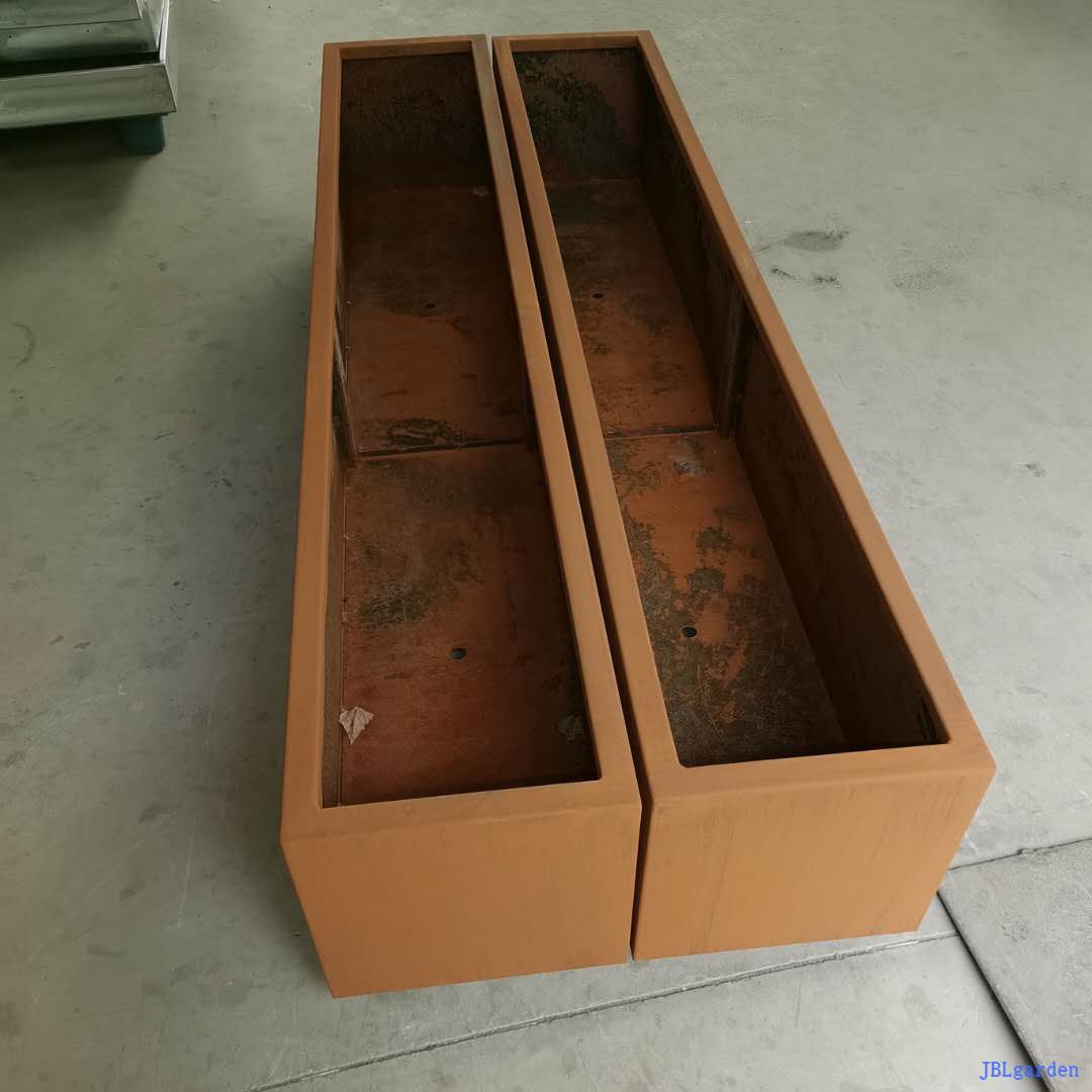 Corten Steel Extra Large Trough Planter (3)
