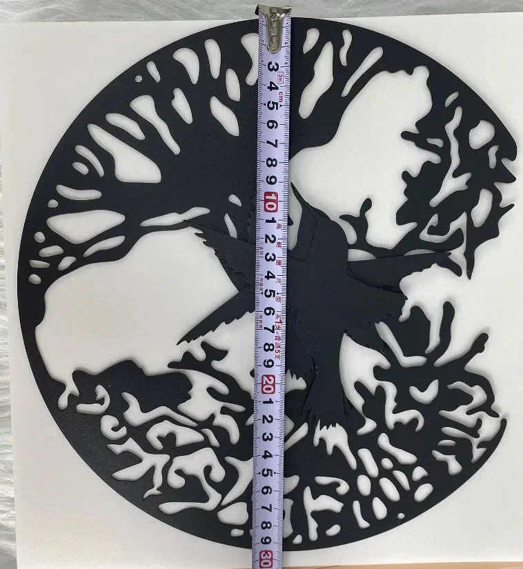 cutting wall hanging metal tree