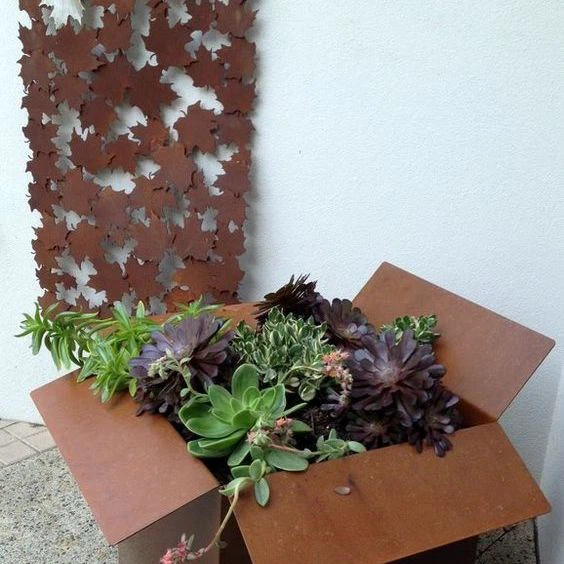 Outdoor Corten Steel Flower Pot