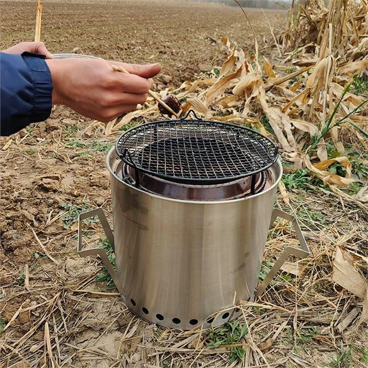 Outdoor Solo Backpack Hiking Fold Camping Wood Stove