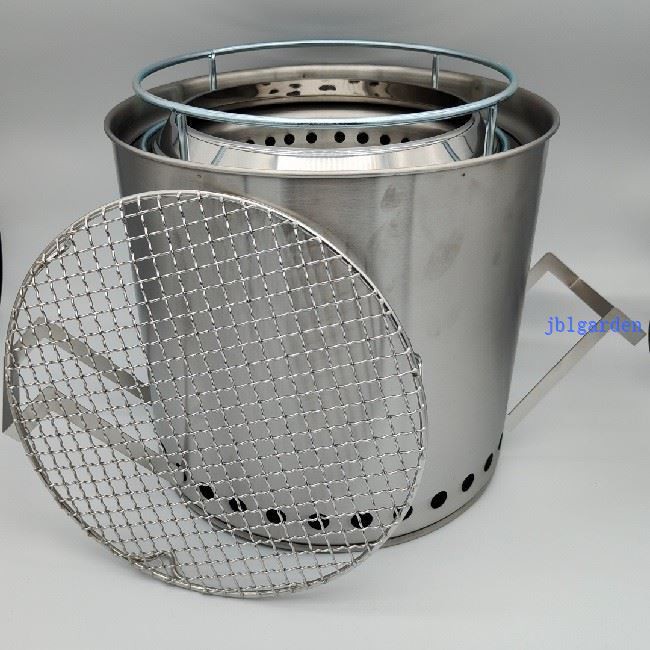 Smokeless Fire Pit SOLO Stainless Steel Stove With Grill