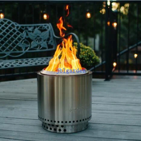 SOLO Smokeless Fire Pit Stainless Steel Stove With Grill
