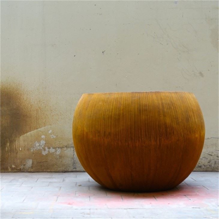 Corten Steel Column Planter