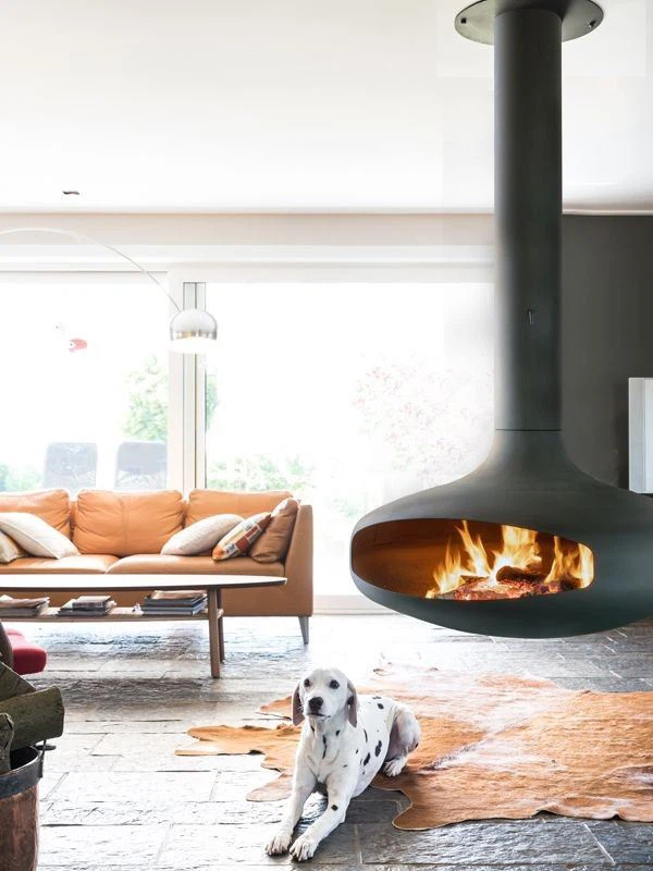 Black Suspend Fireplace