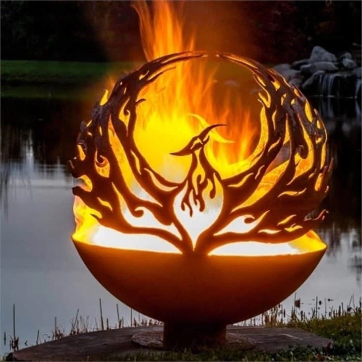 Steel Fire Pits Decorative Steel Half Sphere Corten Steel Fire Pit