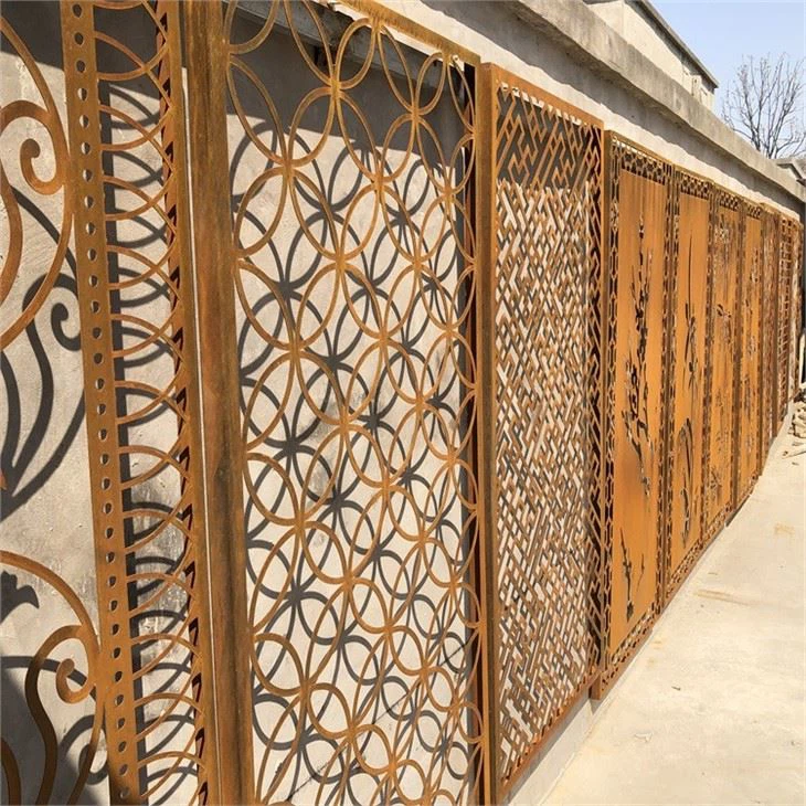Corten Steel Garden Decorative Metal Screen Panel