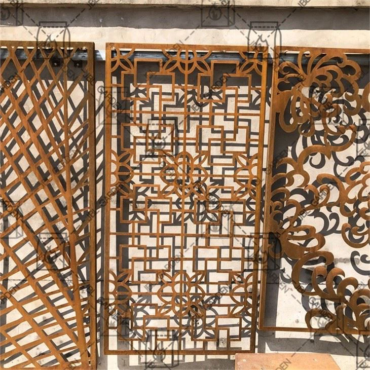 Artificial Bamboo Corten Steel Screen Panels