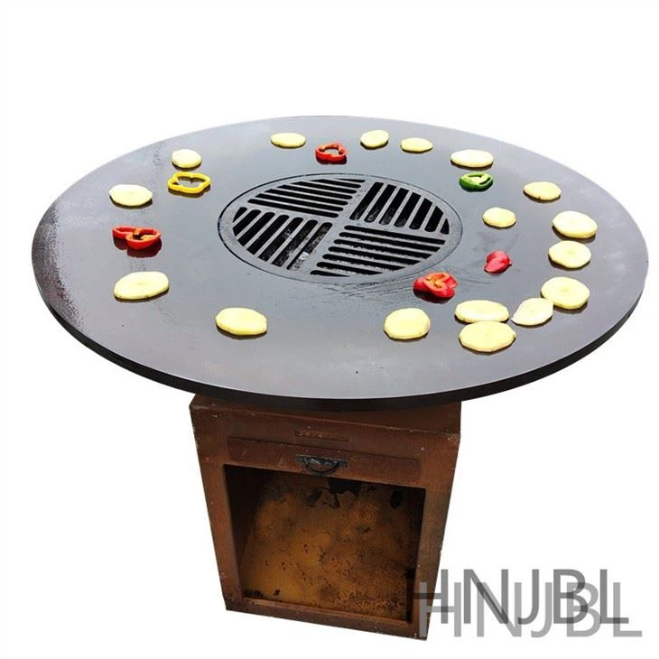 Corten Steel BBQ Grill-Classic Black