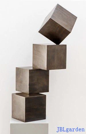 Cube Corten Steel Outdoor Sculpture