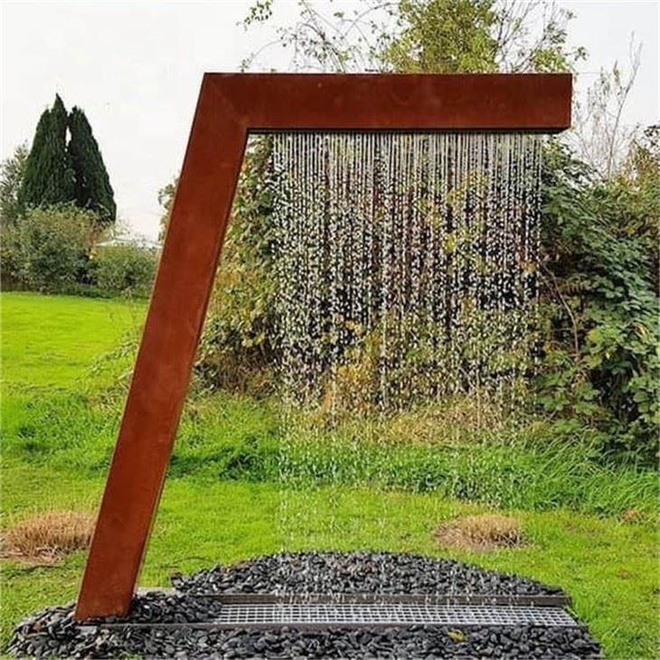 Garden Metal Waterfall With Rain Curtain