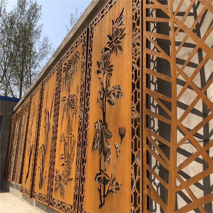 Garden Wall Art Corten Steel Screen Panel