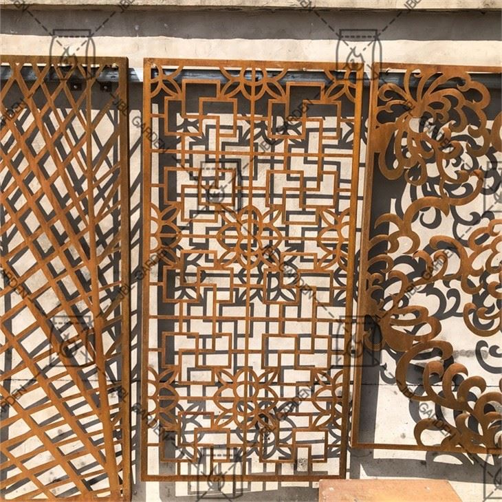Laser Cut Corten Divider Panel