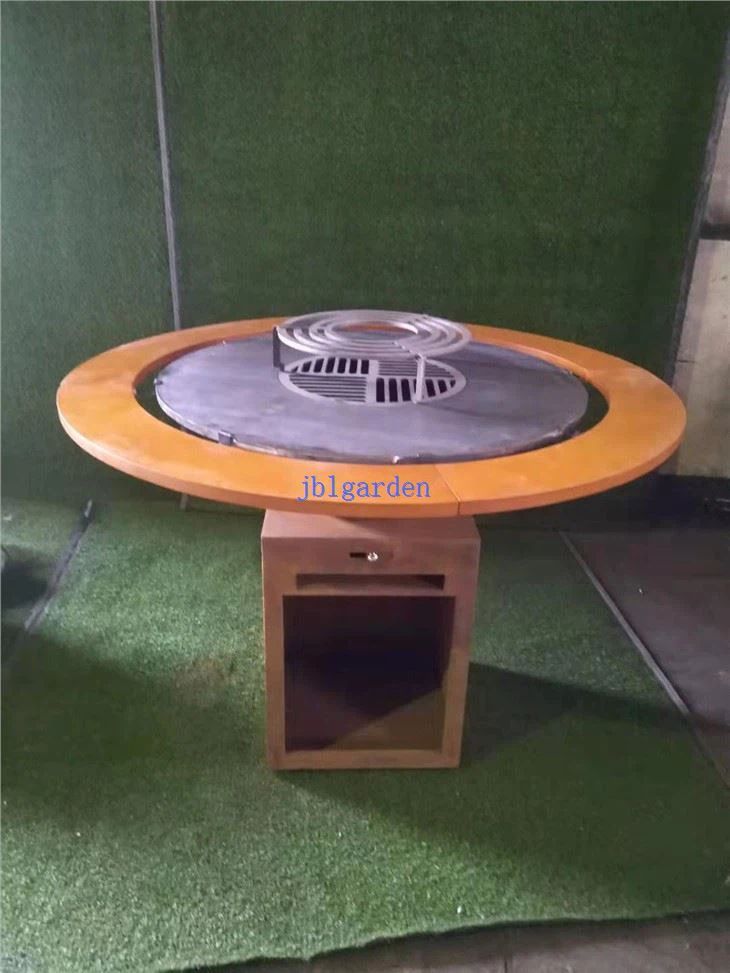 Outdoor Cooking Corten Metal BBQ Grill