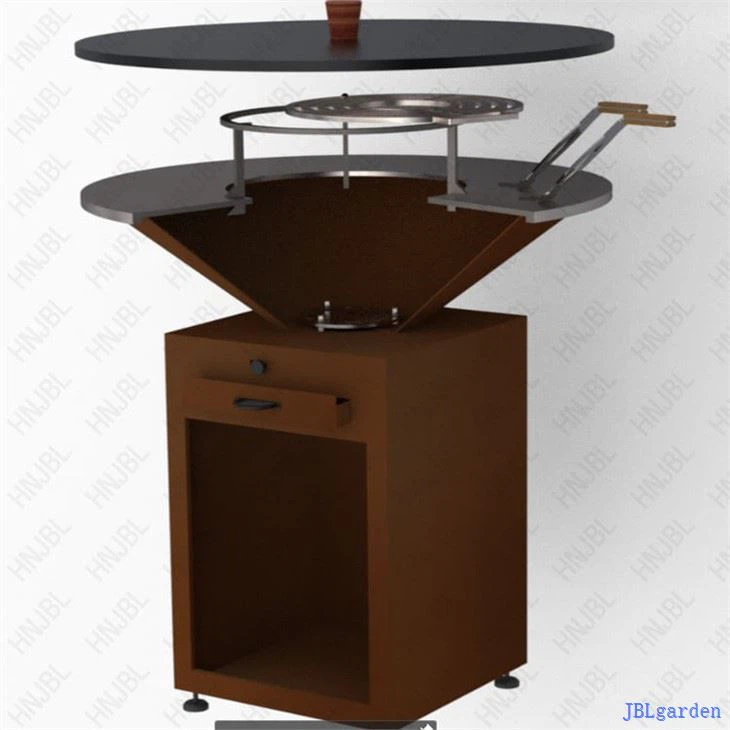 Outdoor Corten Steel BBQ Griddle And Grill