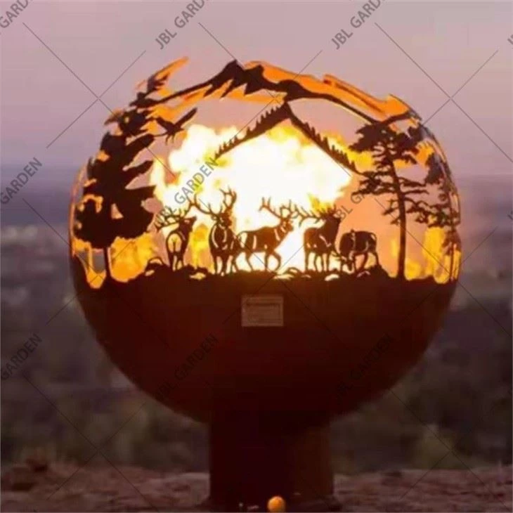 Plasma Cutting Metal Fire Sphere