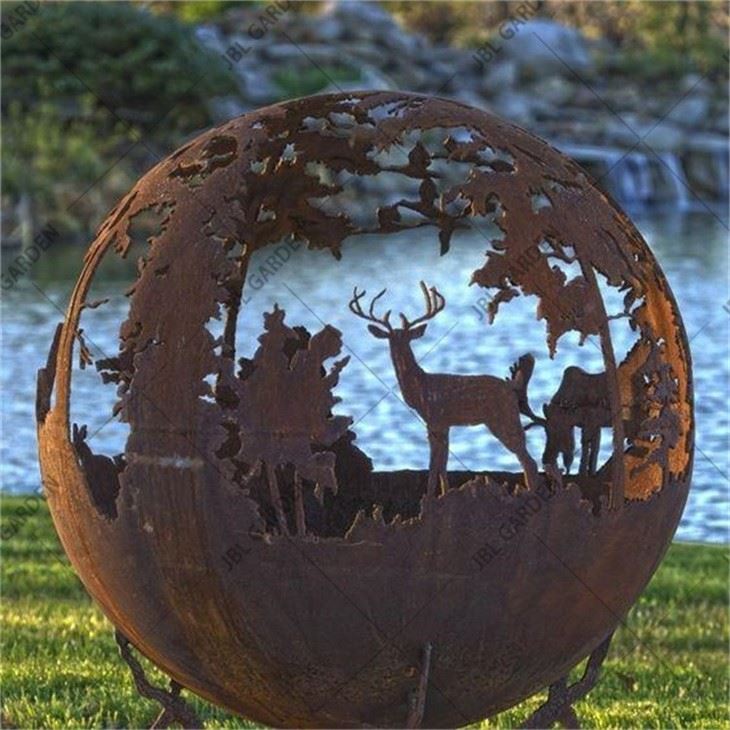 Plasma Cutting Metal Fire Sphere