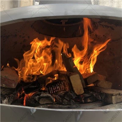 Suspended Wood Buning Fireplace