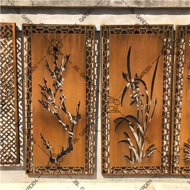 Antique Corten Steel Screen For Home
