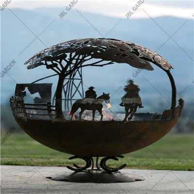 Cut Metal Fire Sphere