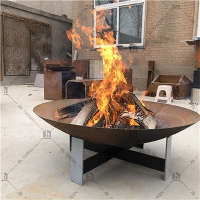 Decorative Corten Steel Globe Fire Pit