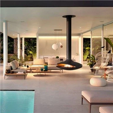 Metal Hanging Fireplace