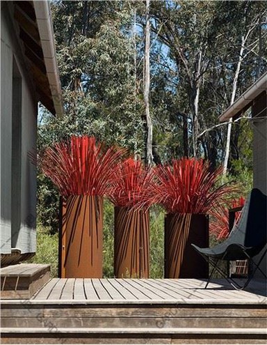 Tall Metal Planters Outdoor