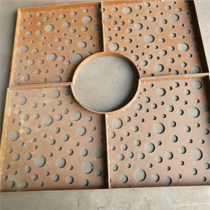 Steel Rusted Metal Tree Grate