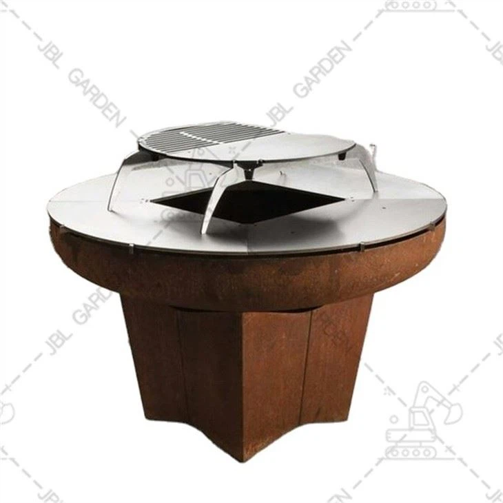 Steel Wood Burning Fire Pit Table