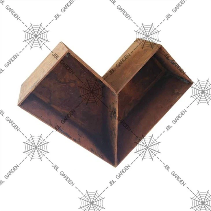 Wood And Metal Outdoor Planter