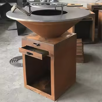 Backyard Corten Steel BBQ Grill