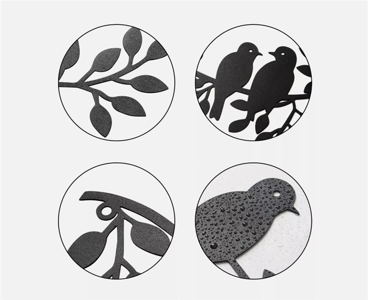 Black Bird Metal Wall Decor
