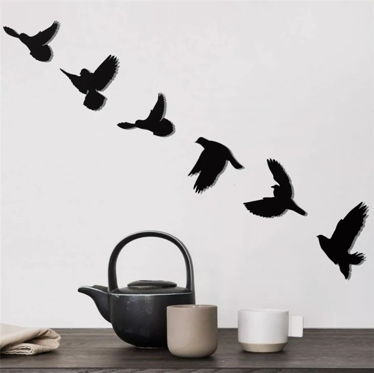 Black Bird Metal Wall Decor