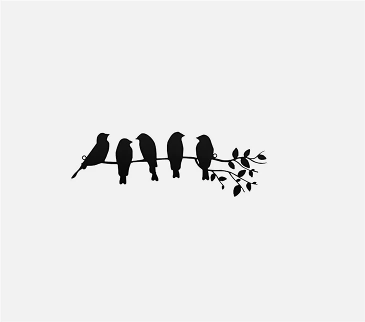 Black Bird Metal Wall Decor