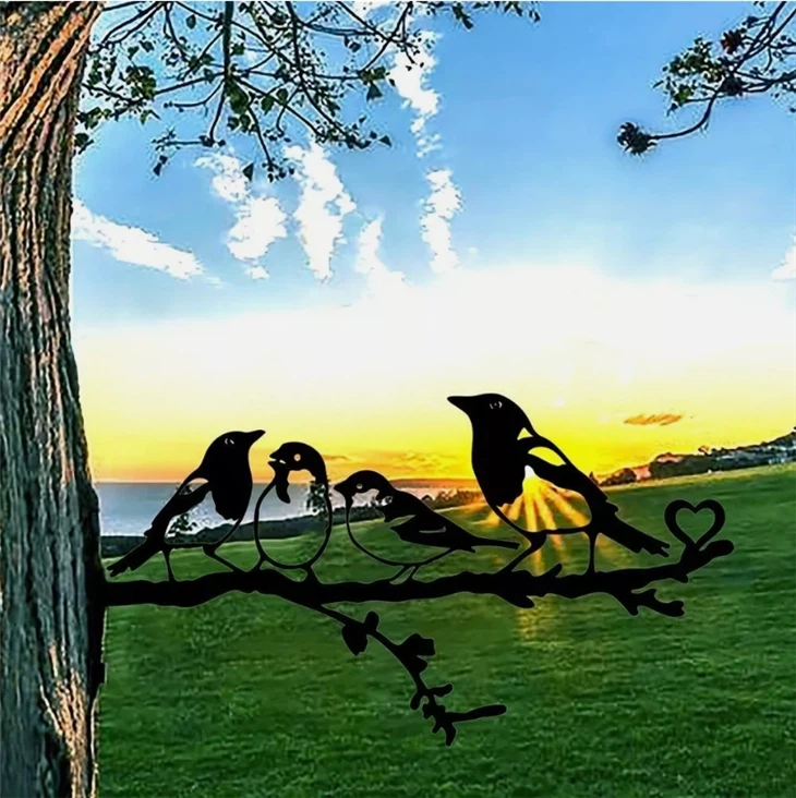 Black Bird Metal Wall Decor