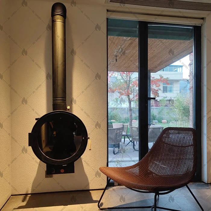 Black Round Fireplace Fire Pits