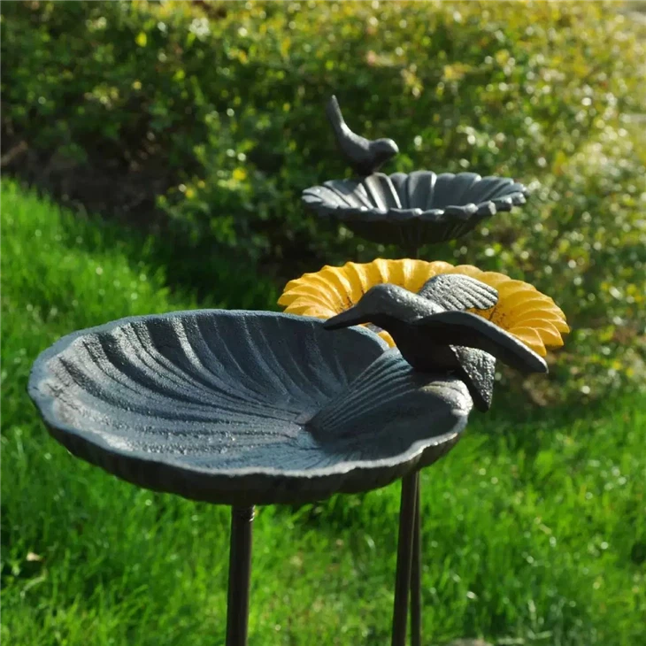 Cast Iron Bird Food Pots