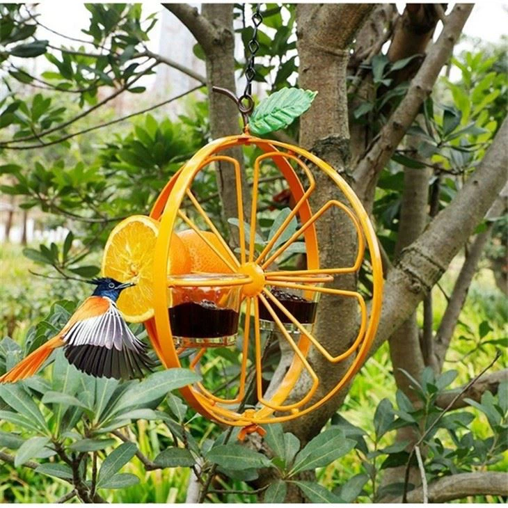 Colourful Glass Hanging Feeding Station