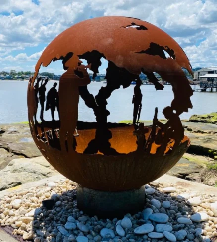 Corten Steel Fireball
