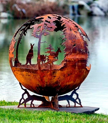 Corten Steel Fireball