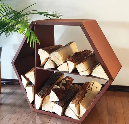Corten Steel Firewood Rack