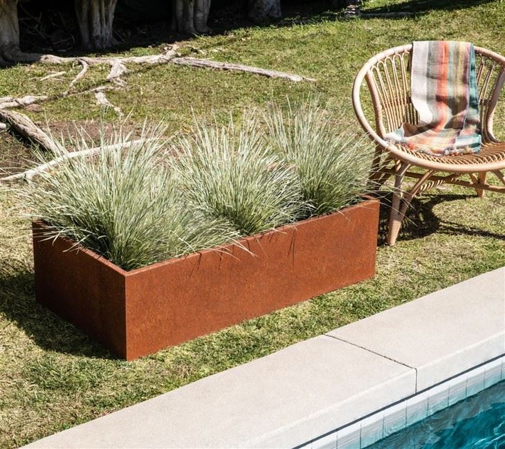 Corten Steel Flower Pot Customizable