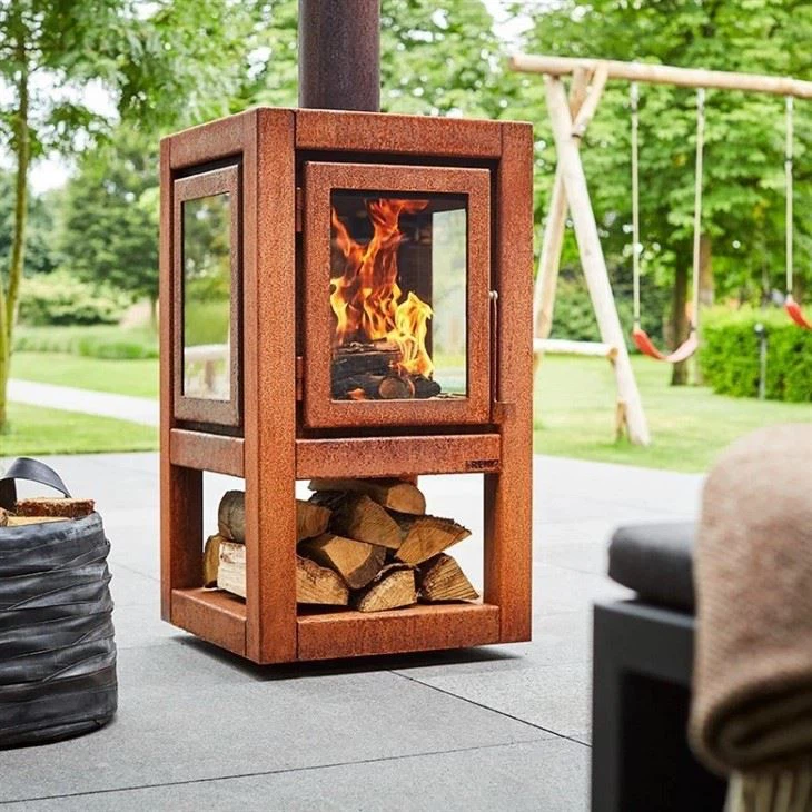 Corten Steel Rustic Heating Stove
