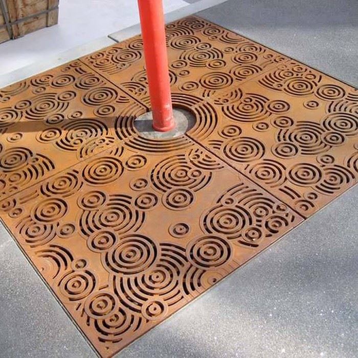 Corten Tree Grate Ring System