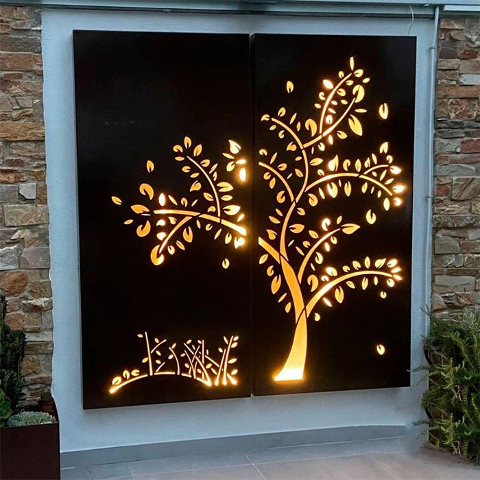 Tree Metal Courtyard Fence