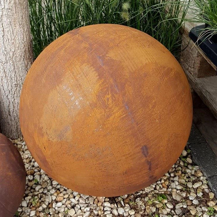 Handcrafted Steel Decorative Sphere Timeless Outdoor Art