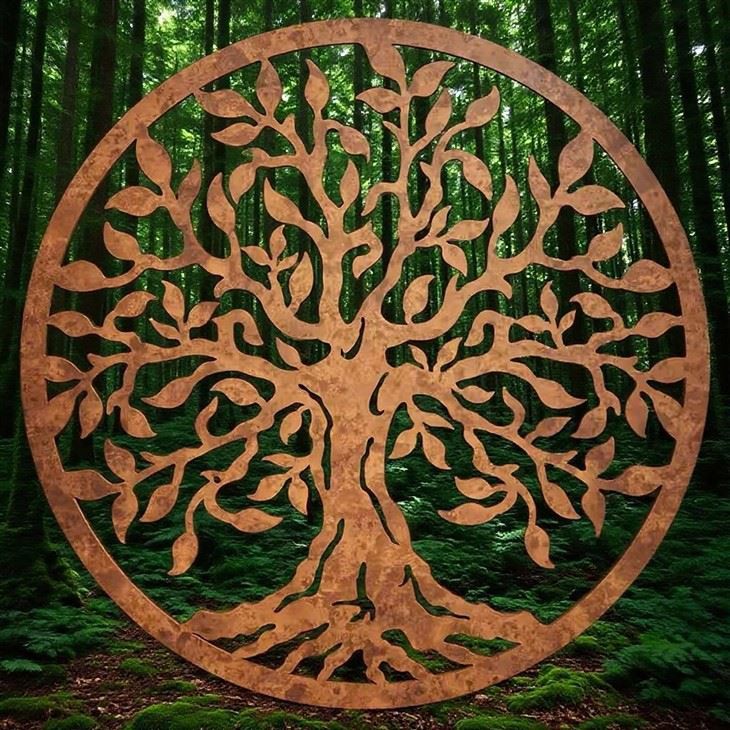 Highly Customizable Corten Steel Surface Tree Of Life Art suppliers