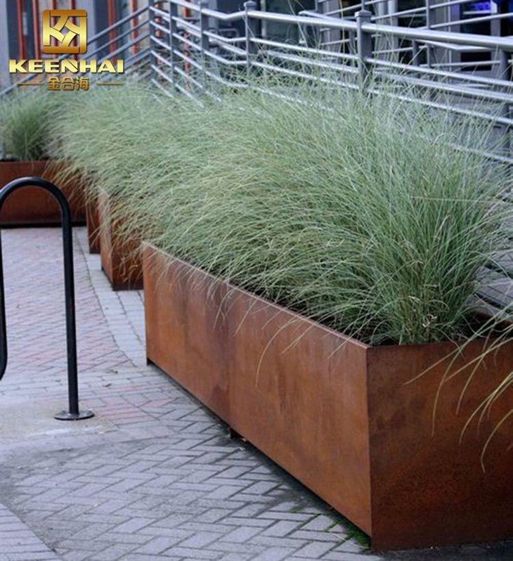 Large Polygonal Corten Steel Planter