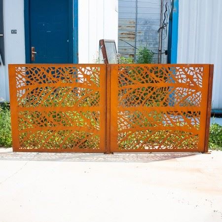Laser Cut Corten Steel Screen Fence