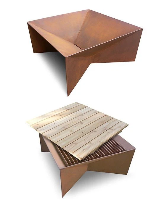 Minimalist Geometric Firepit
