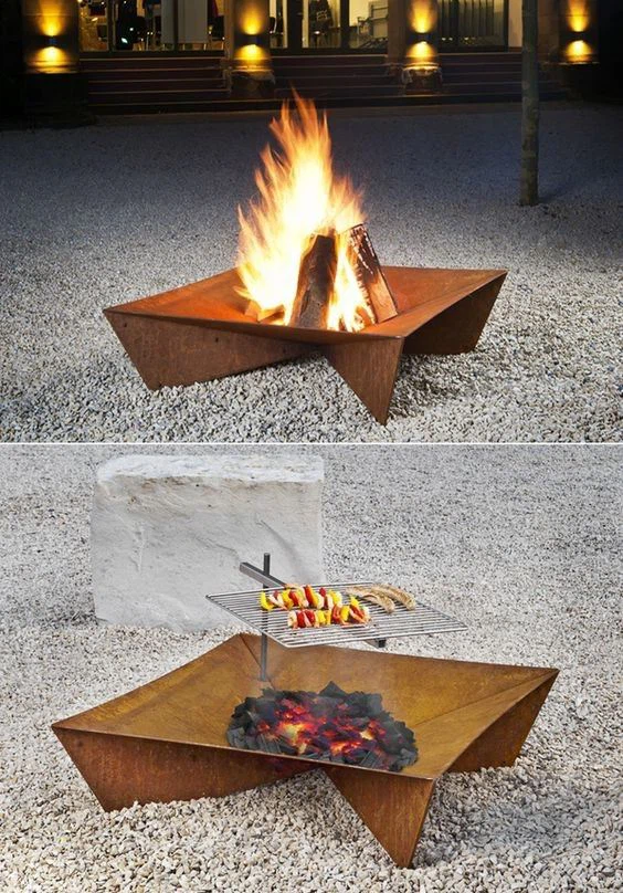 Minimalist Geometric Firepit